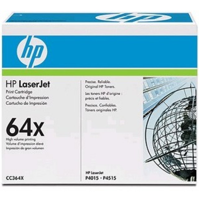 HP CC364X оригинална черна тонер касета 64X